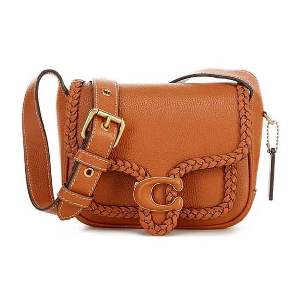 Coach Handbags - NWT COACH Tabby Leather 19 Braided Saddle Bag - Burnished Amber